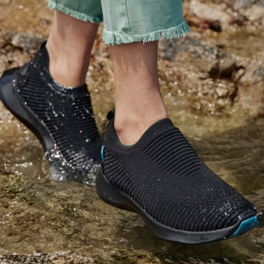 Vessi Every Day Move Slip Ons Waterproof Black on Black